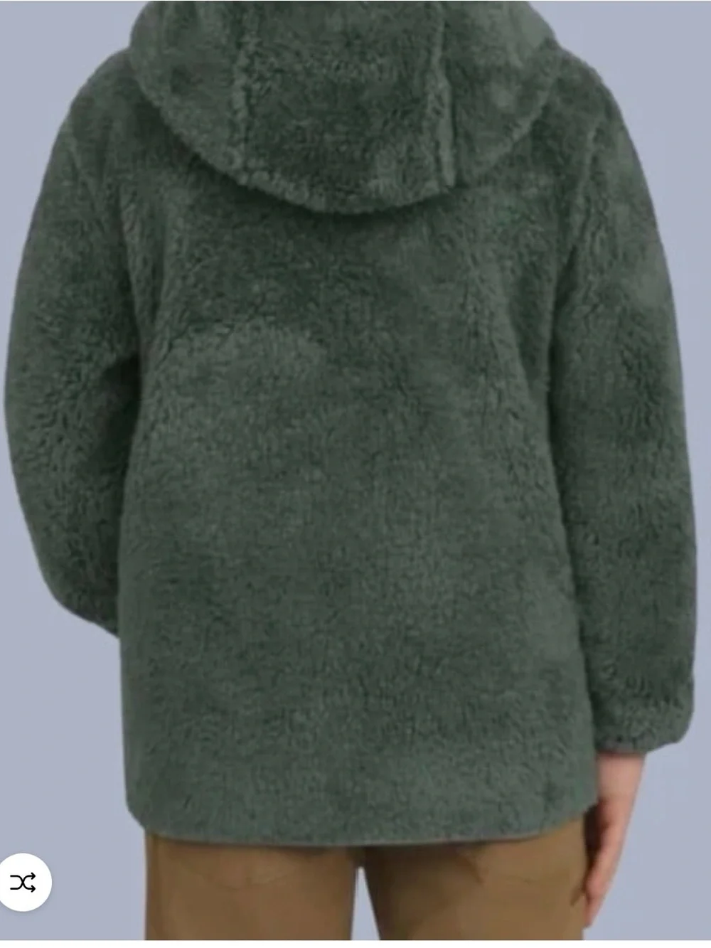 Eddie Bauer Kids Green Plush Hooded Full-Zip Jacket